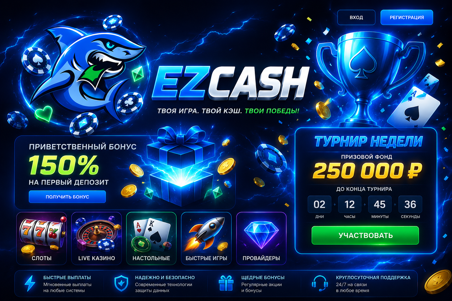 Большой баннер EzCash